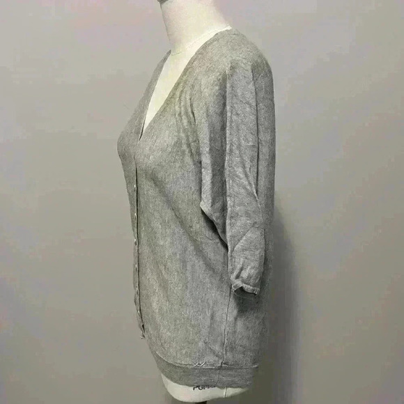 Banjo & Matilda Silk and Cashmere blend V Neck button up Cardigan - Picture 3 of 9